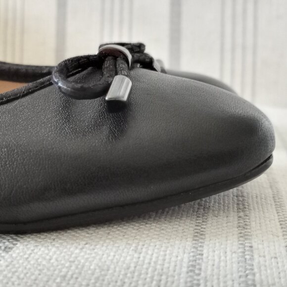 'NATURALIZER' N-5 'DOVE' Black Leather Ballet Wedge Size 8.5M New Without Box - Picture 12 of 14